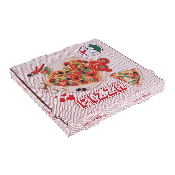 Sérsniðin bylgjupappa pizzukassi Pappa samanbrjótanlegur kassi