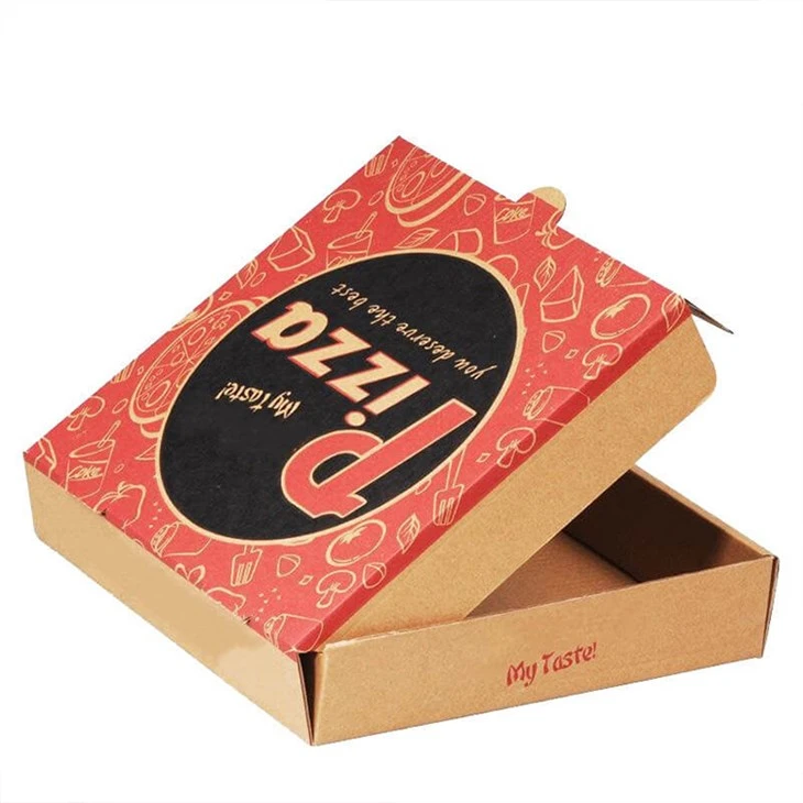 Food Grade Packaging Box Sérsniðin Llogo kínversk pizzabox