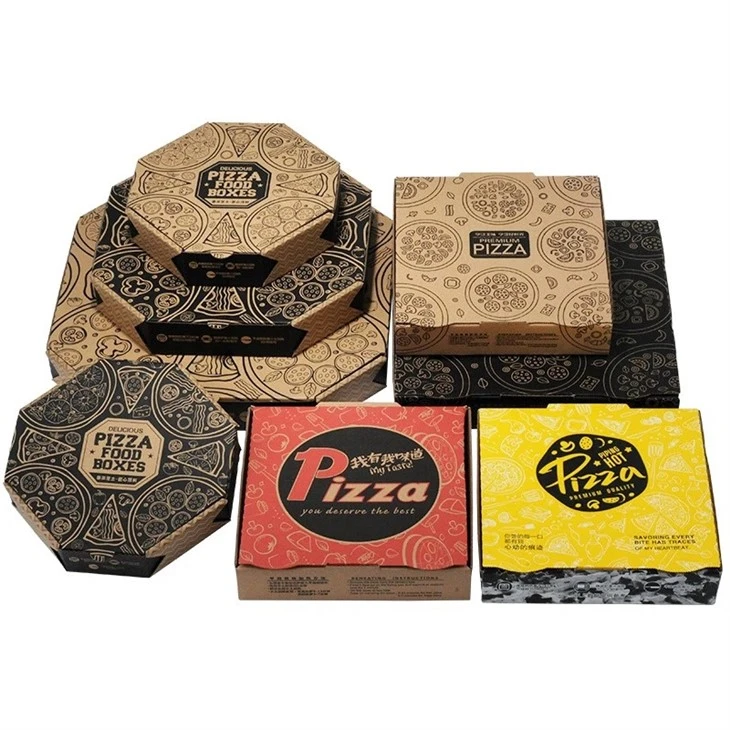 Octangle Shape pizzu umbúðakassi með merki viðskiptavinarins