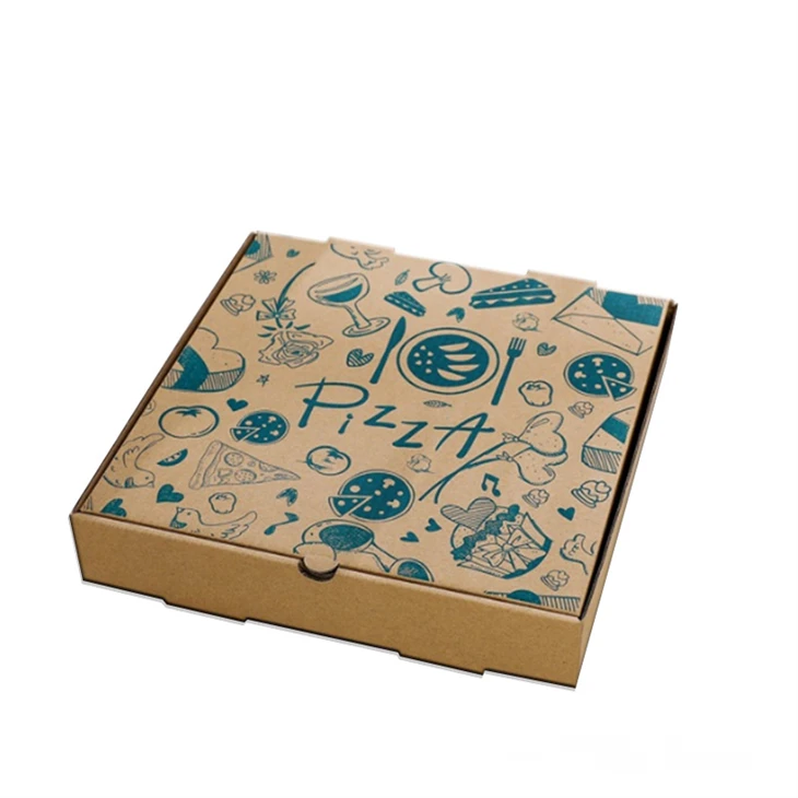 Pizzuumbúðapappírskassi með sérsniðnu merki